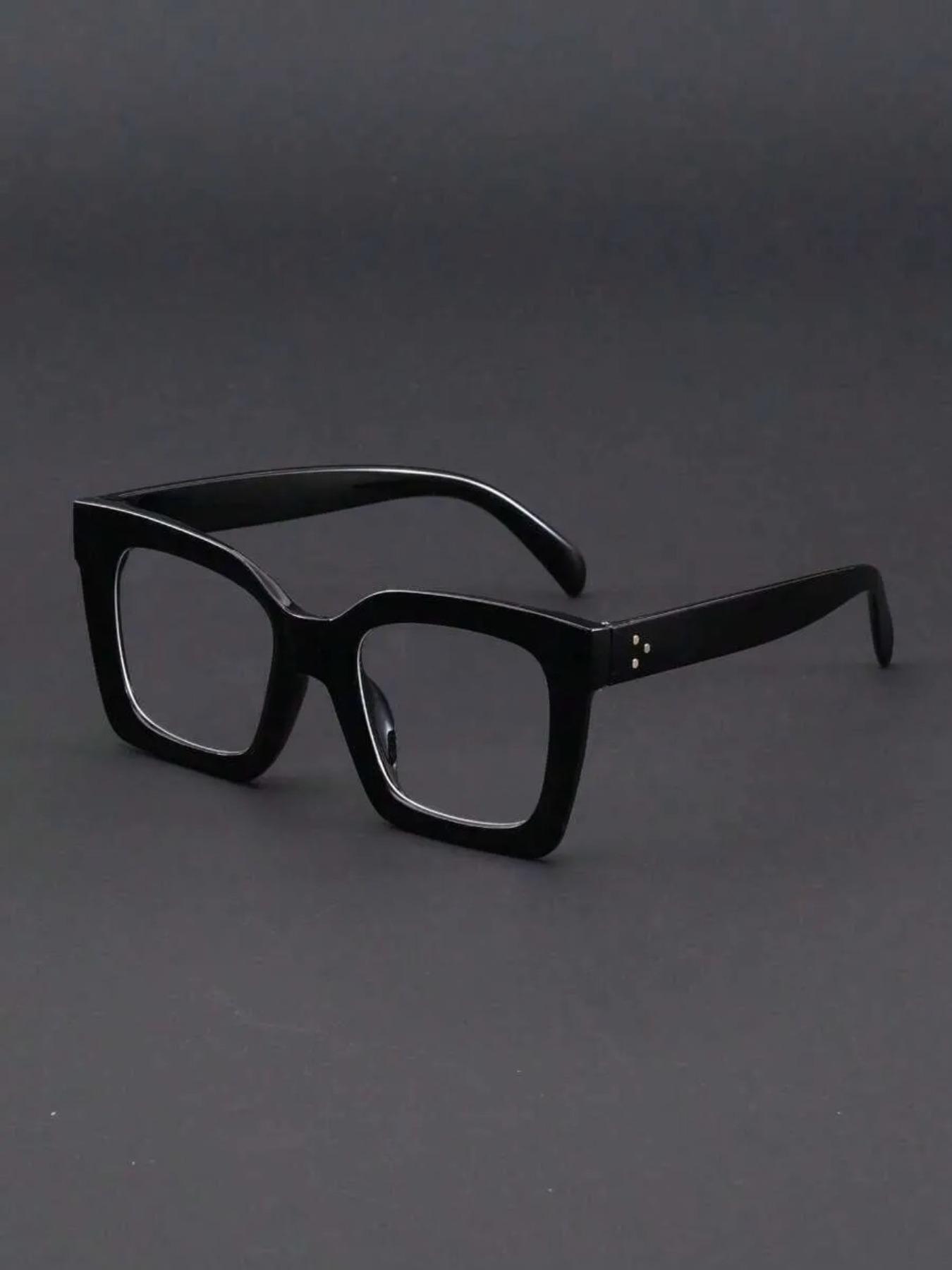 Y2K Retro Square Transparent Lens Glasses for Men and Women, Cute Fashionable Style for Daily Wear and Accessories, Square Frame Glasses