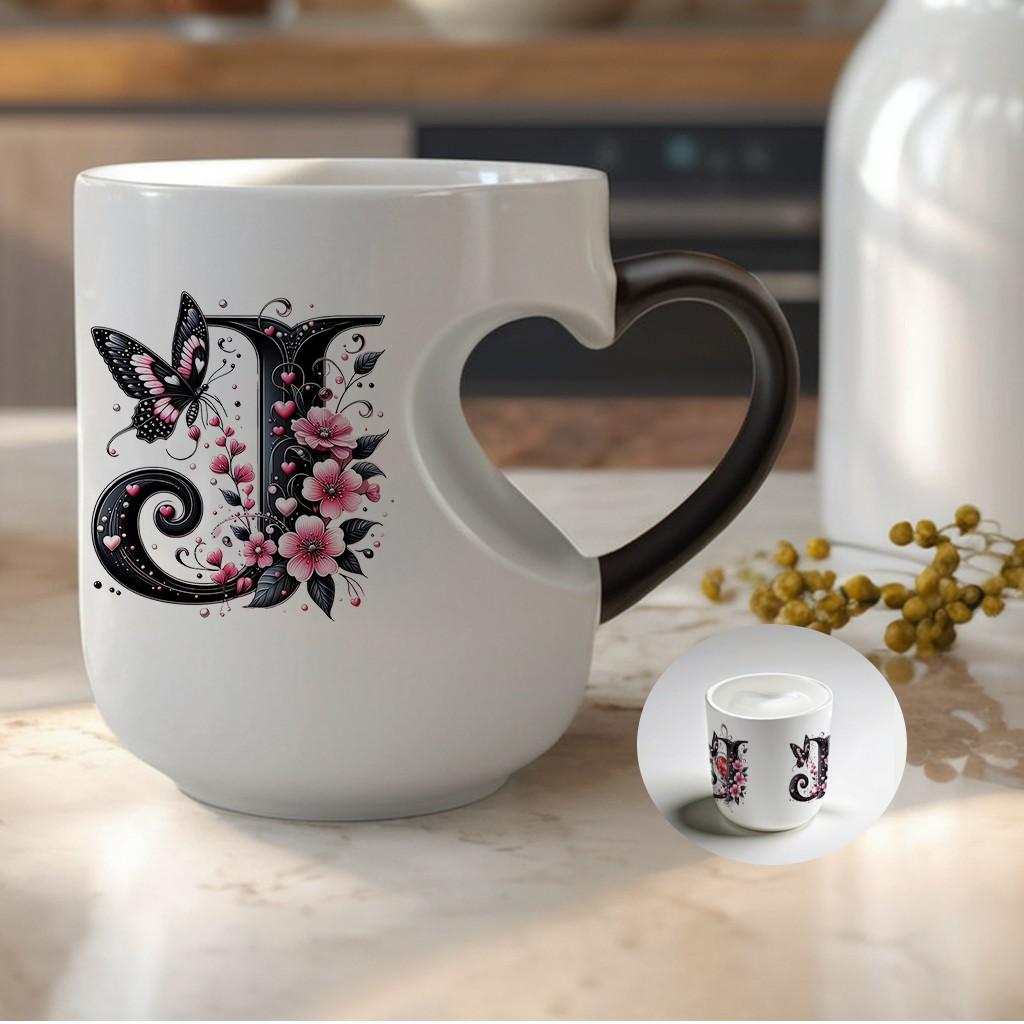 Charming Bunny Mug, Warmth in Every Sip, Magic Color-Changing Mug, Heart-Handle Design, Perfect Valentine's Day Gift for Couples