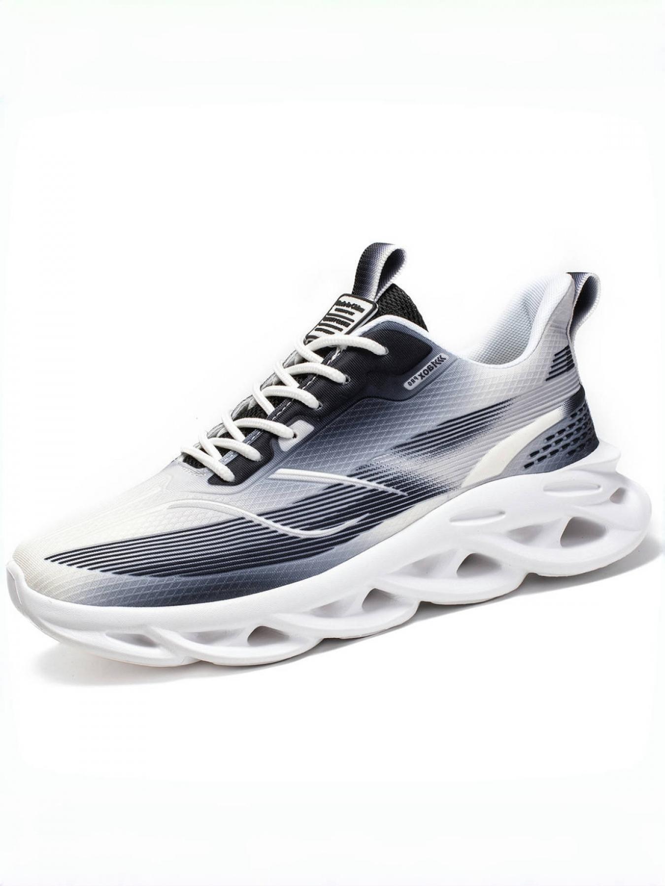 Men's Anti-Slip Wear-Resistant Full Blade Shoes: High Elastic Cushioning Outsole, Long Run Fatigue-Free Training Shoes