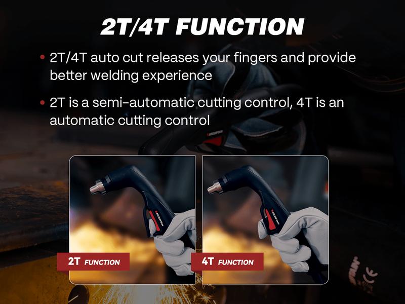 Arccaptain CUT55 Non-HF Plasma Cutter, Blowback Non-HF Pilot Arc Plasma Cutting Machine, Large LED Display IGBT Inverter 110/220V Dual Voltage, 3/5" Clean Cut, Mesh Cutting, Rust Removal, PA PT Adjustable, Black Friday Deals, Xmax Gift for Man and Dad