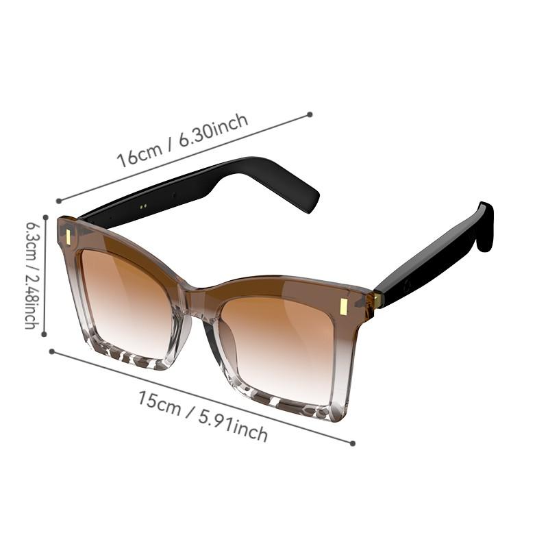Half Frame Smart Bluetooth-compatible Sunglasses, Hands-Free Call Touch Control, Anti-Glare Lenses, Daily Commute Driving Glasses