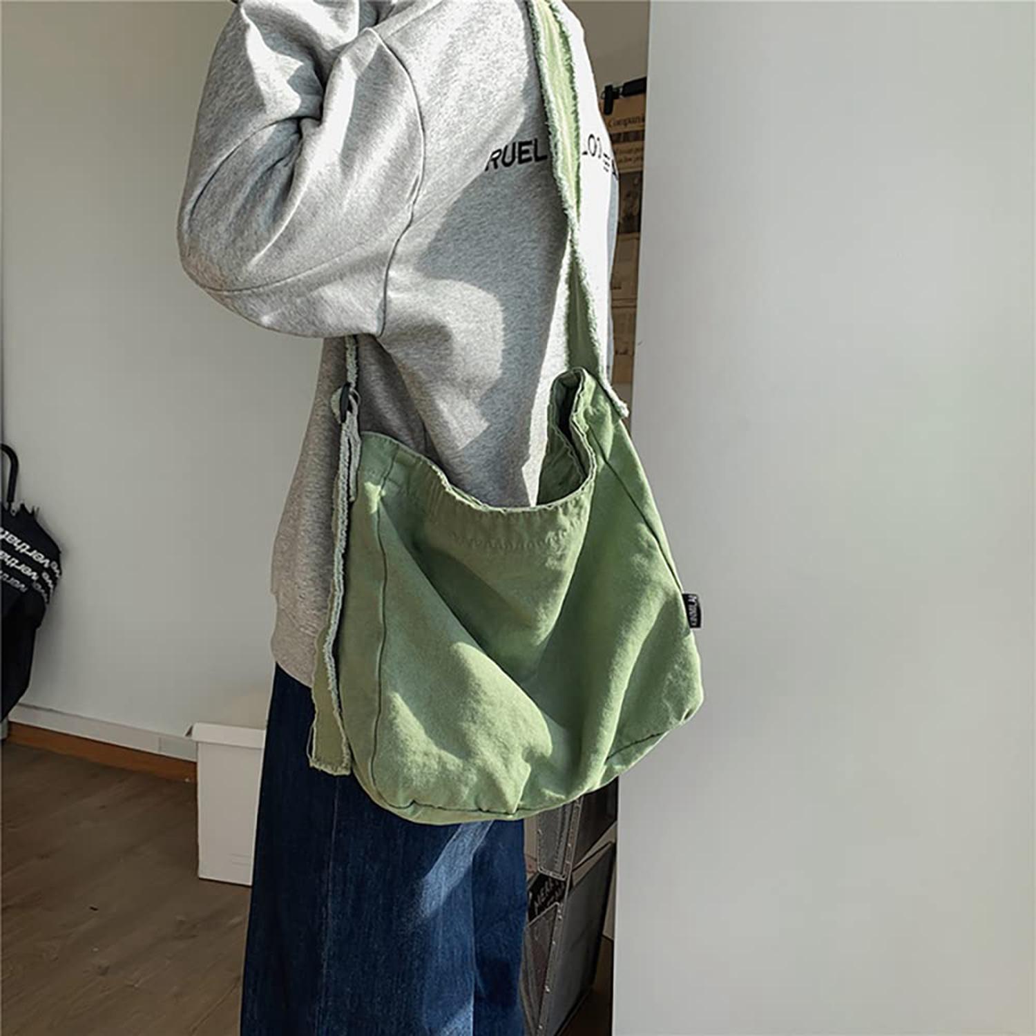Large Capacity Canvas Hobo Bags for Women & Men, Shoulder Crossbody Bags, Tote Messenger Handbag for Work, Shopping, Thanksgiving Party