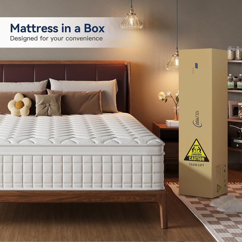 【MYDao】8/10/12 Inch Twin, Full, Queen, King Mattress Memory Foam And Spring, Hybrid MattressMedium Firmness, Lumbar Support, For Home Rooms Hotels, Boxed Halloween ChristmasGift Furniture Ergonomic mattress queen size mattress