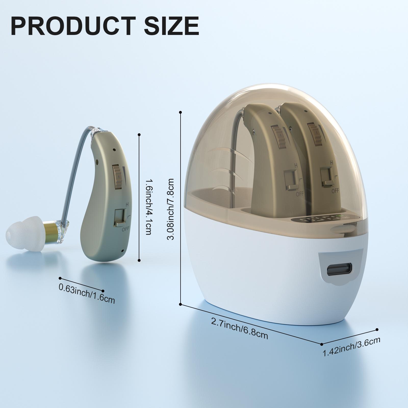 2pcs Sound Amplifier Speaker Ear Hook Rechargeable Abs Material, 4 Volume Levels, Easy Operation, Comfortable Wear for Adults