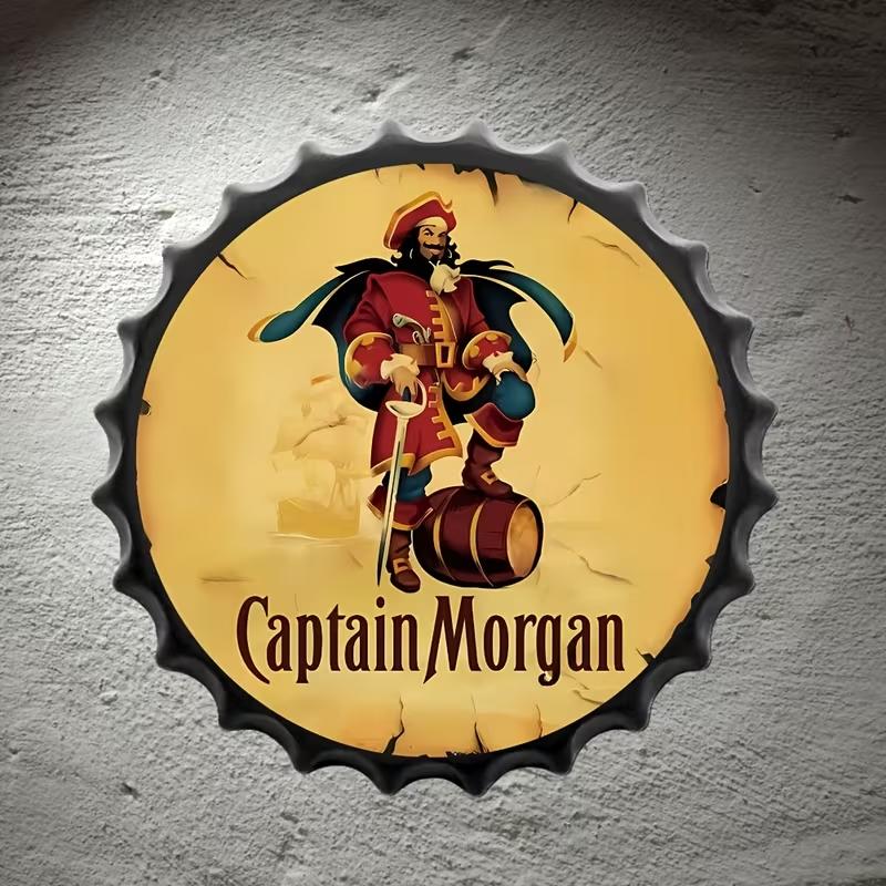 Vintage Metal Sign, 13.8 Inch Beer Bottle Cap Design, Ideal for Bars, Pubs, Man Caves, Kitchens, Durable Material, Perfect Gift Idea