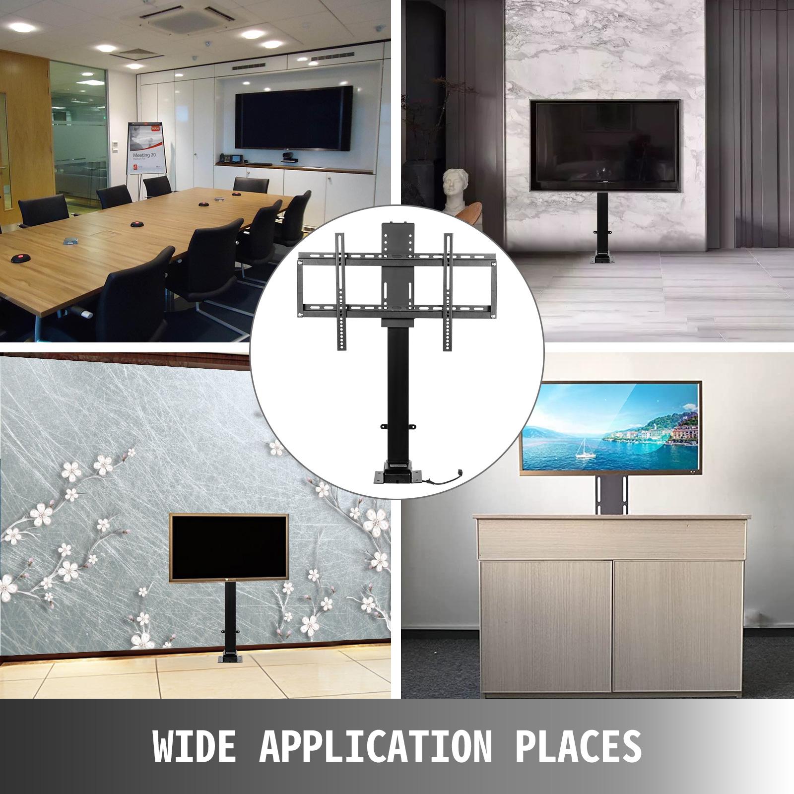 VEVOR Motorized TV Lift Stroke Length 35 Inches Motorized TV Mount Fit for 32-65 Inch TV Lift with Remote Control Height Adjustable 28.7-64.2 Inch, Load Capacity 154 Lbs