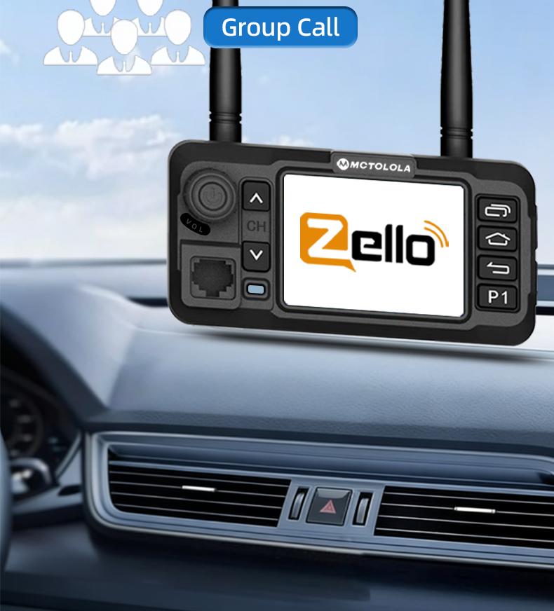 The new Zello Android PoC wireless touchscreen car intercom is equipped with Bluetooth WiFi and is an essential device for global automotive, self driving travel, and fleet transportation