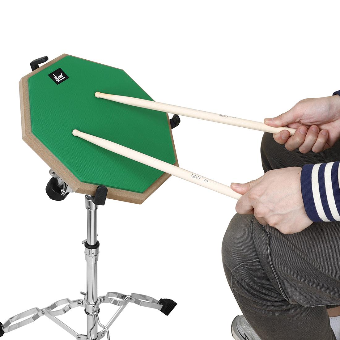 12 Inch Solid Rubber Drum Practice Mat, Round Mute Drum Practice Pad, Drum Accessories for Home Studio Practice, Music Accessories