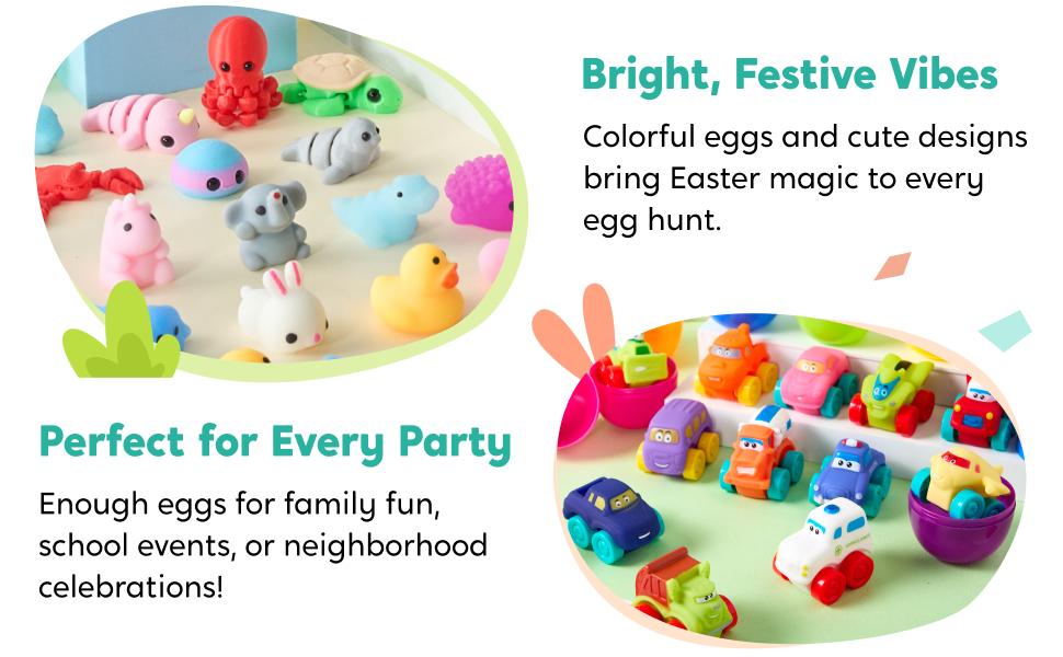 Jumbo Science Experiment Egg Kit (4 Pack) - 4 Prefilled Eggs with Hands-On STEM Activities. Easter Basket Stuffers That Make Learning Fun, Perfect for Egg Hunts & Party Favors