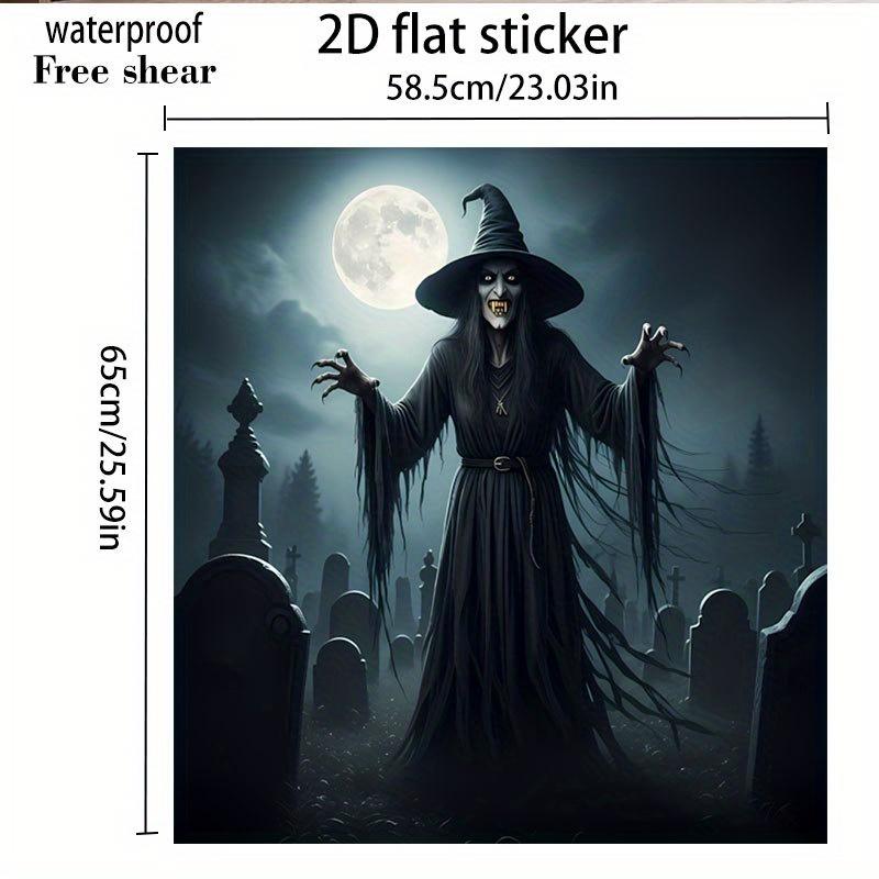 2Pc, 2D flat pattern stickers, ghost wizard pattern dishwasher decals are suitable for home dishwasher surfaces, washing machine surfaces, refrigerators, cabinets, room doors, bedrooms, kitchens, offices and other places