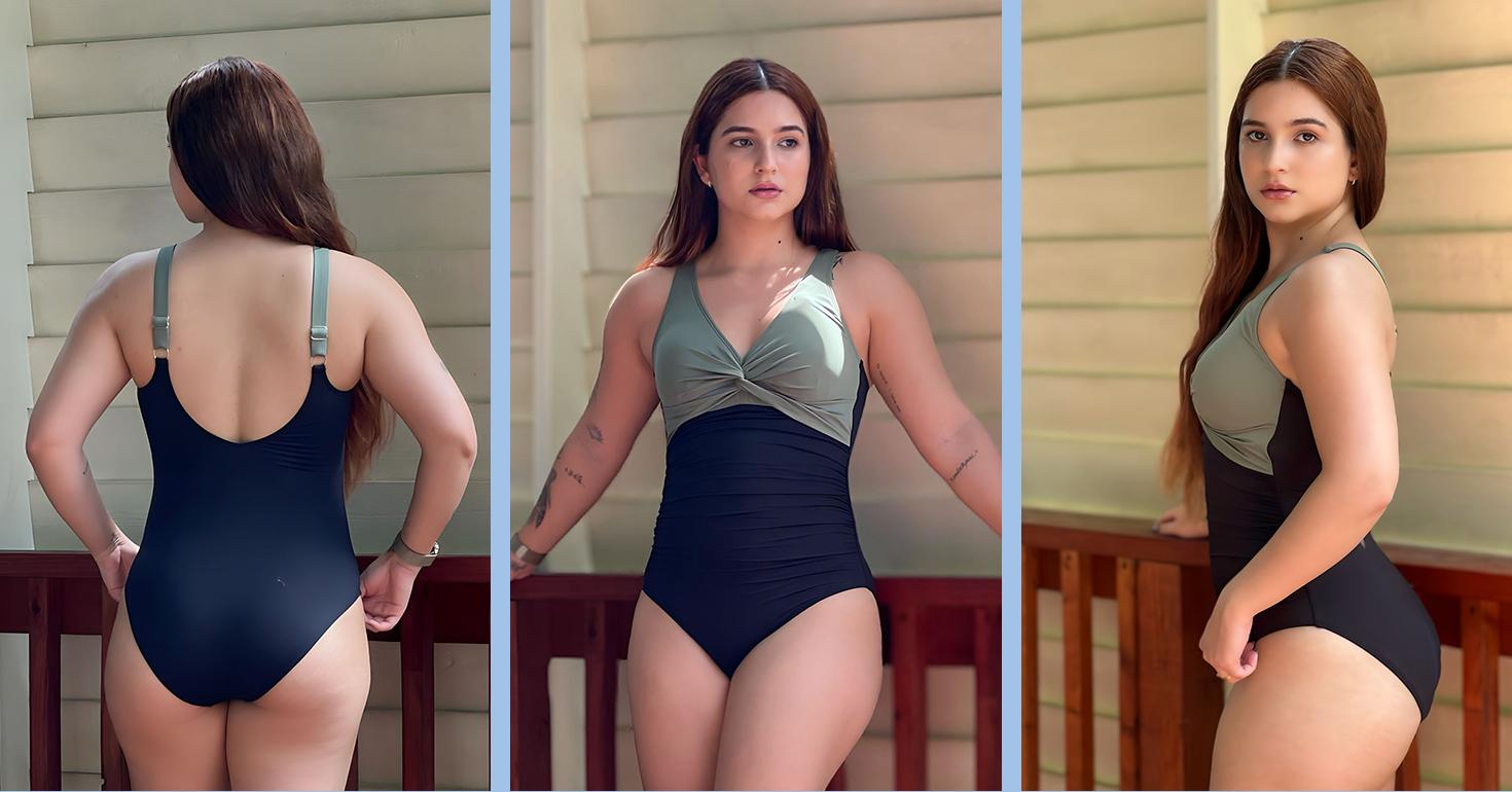 Holipick Women One Piece Bathing Suit Tummy Control Swimsuit Slimming Push Up Swimwear Long Torso Swimsuits for Women Monokini Swimsuits Sexy Full Coverage Swim Suit