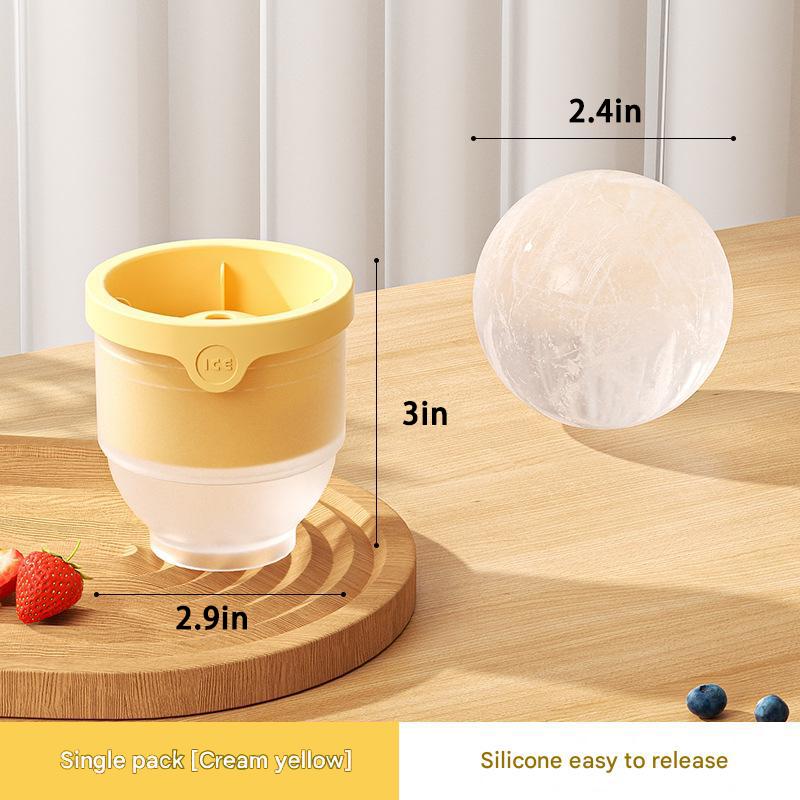 Premium Silicone Ice Ball Mold Ice Ball Making Mold Crystal Clear Ice Balls for Whiskey, Cocktails and Bourbon, Easy to Disassemble Ice Ball Mold, Easy Release and No Leaking Design, Christmas Holiday Party Gifts