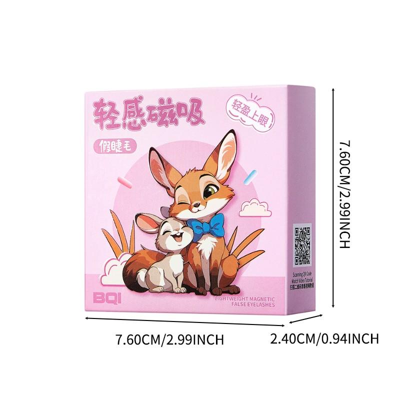 Bqi Magnetic False Eyelashes Natural Look, Quick Adhesion, Invisible Wear, All-In-One Box, Magnetic Fake Lashes for Everyday Use