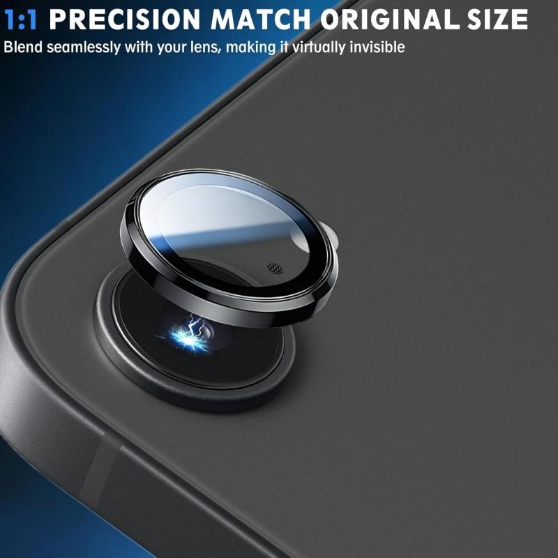 Two-Pack Lens Rings for iPhone 17e/16e, Tempered Glass Camera Protection Film, Compatible with iPhone 17e, Durable and Clear