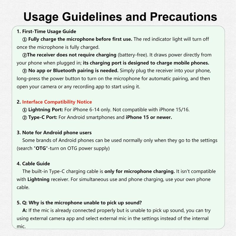 Wireless Lapel Microphone Noise Reduction for iPhone Android Plug-And-Play Professional Recording Phone Mic for Live Streaming Shorts Videos Tiktok Youtube Vlog Interview Online Classes Live Podcast Equipment