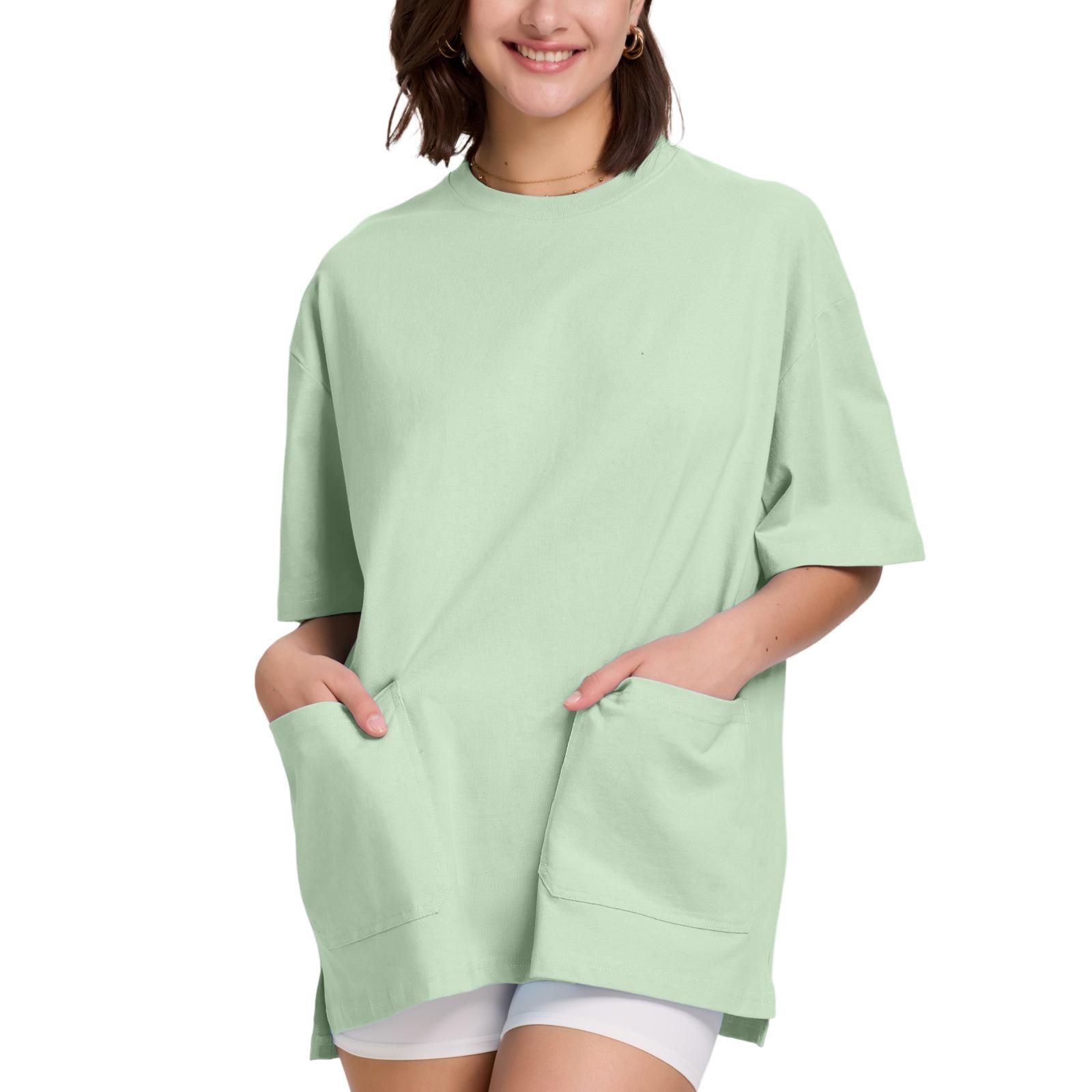 FAIABLE Unisex Oversized T-Shirt with Batwing Sleeves and 3 Utility Pockets–Casual Loose Fit Tee for Men and Women–Stylish Streetwear-Inspired Top with Large Pockets – Plain Basic Tee for Everyday Wear, Travel, or Layering