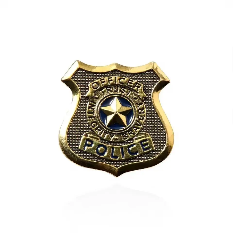 HobbySpark HubCartoon Movie Accessories Metal Badge Brooch Judy Hopps Rabbit Police Pin for Women Men Cosplay Lapel Pins Jewelry Props