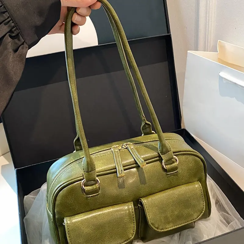 Women's Elegant Retro Shoulder Bag, Fashionable Solid Color Underarm Bag for Daily Used, Casual Trendy Versatile High-quality Daily Commuting Bag, Crossbody Shoulder Bag, Elegant Commuter Bag, Stylish Versatile Bag