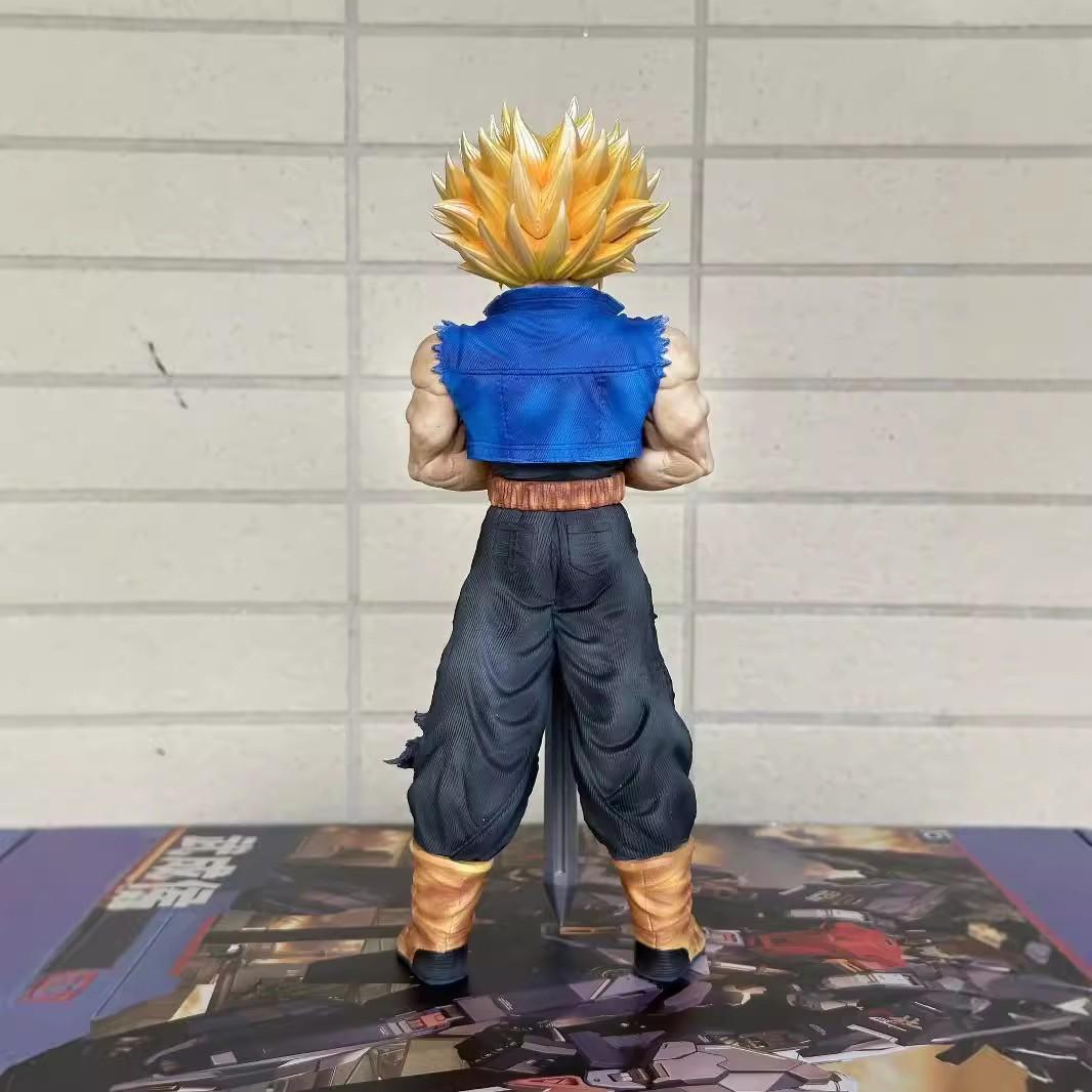 One Piece Dragon Ball Super Trunks Figure， Super Saiyan Sword Pose with Starry Sky Scene，Unboxing Trunks Super Saiyan Statue! Must-Have DBZ Collectible for Anime Fans，Stunning Trunks Action Figure, Perfect Desk Decor for Dragon Ball Otakus ﻿
