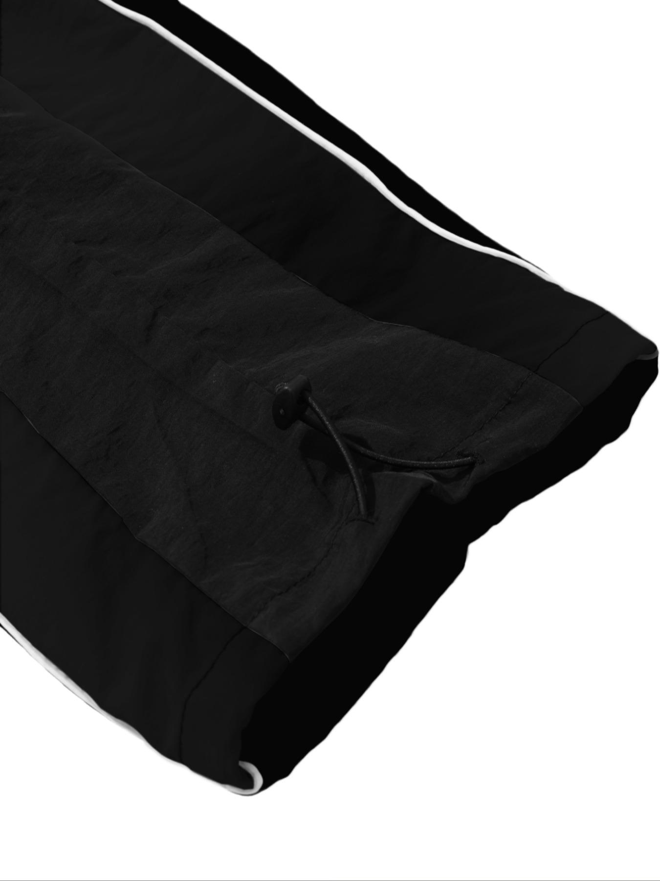 Men's Fashion Casual Sports Pants, Nylon Fabric, Lightweight Breathable, Unique Print, Waist Drawstring, Adjustable Ankle Cuffs, Breathable Athletic Bottoms