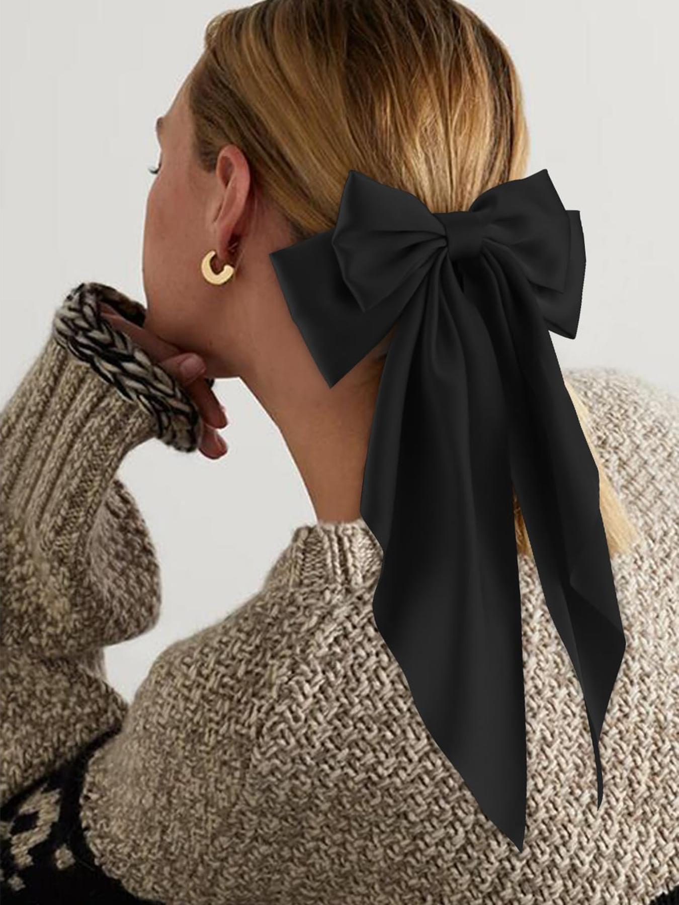 Women's Elegant Bowknot Design Hair Clips, Prom Hairstyles Cute Trendy Hair Clips, Chic Gorgeous Hair Accessories for Various Hairstyle Use, Super Cute Clips