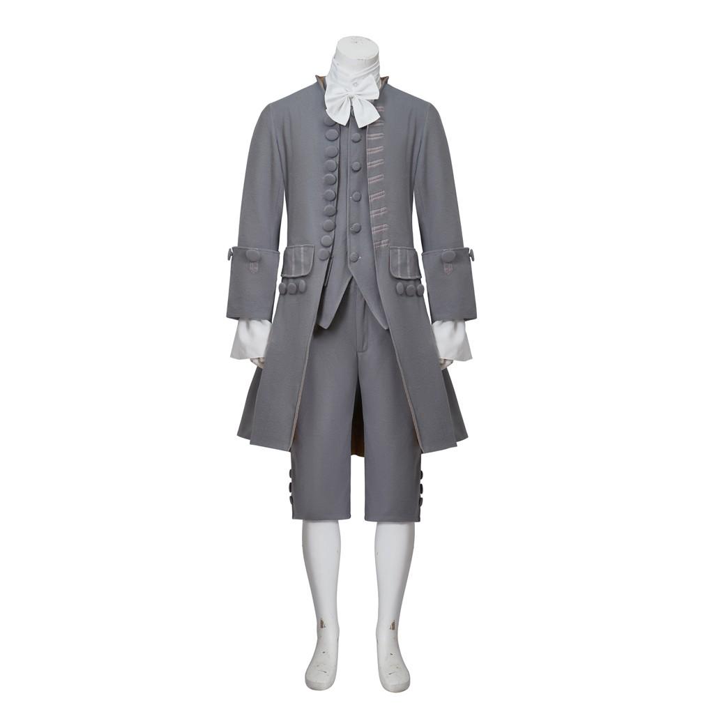 Men's medieval regency period swallowtail vest suit, Victorian Rococo style clothing, full uniform set