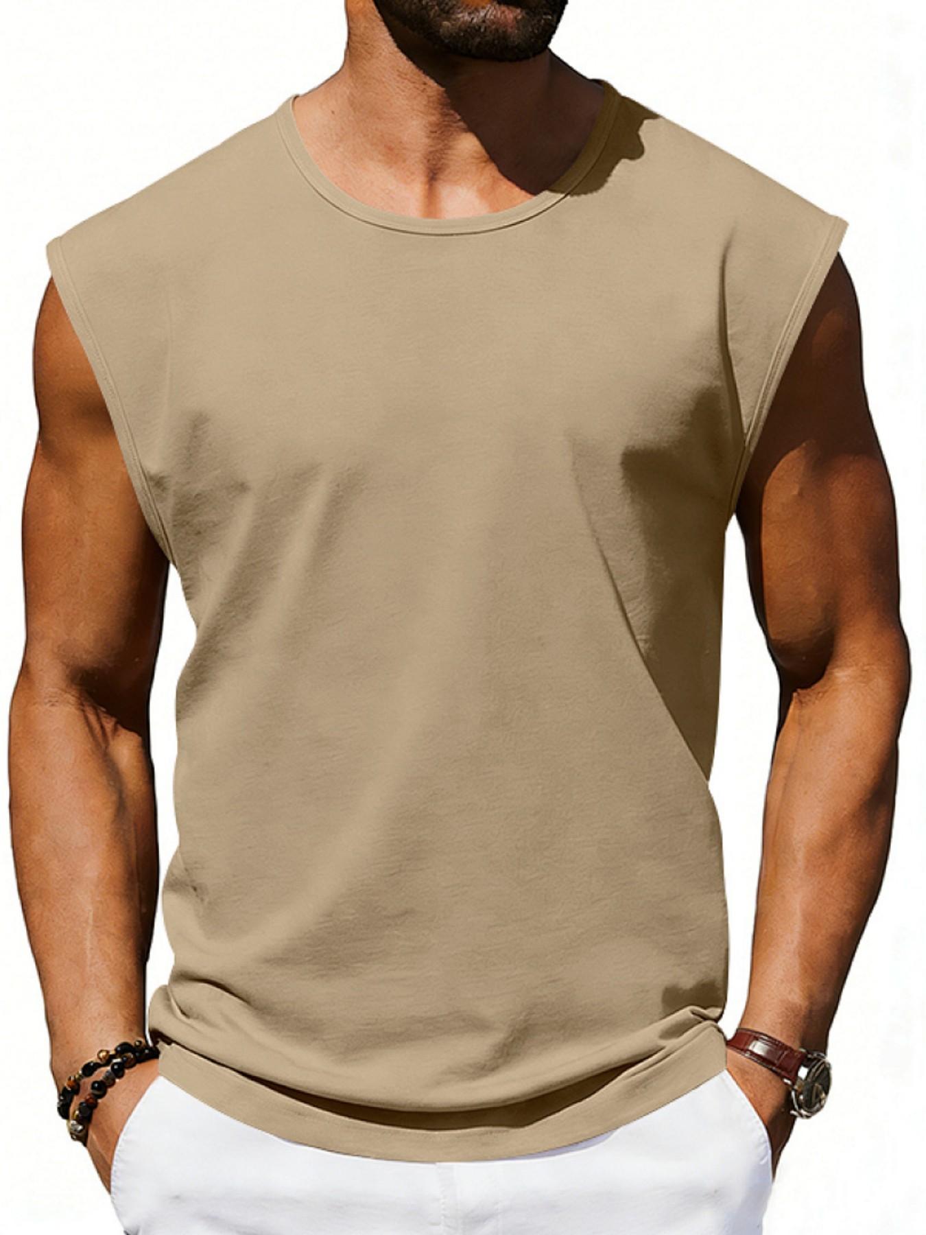 Cross-Border Summer Loose Fit Quick-Dry Breathable Sports Trendy Gym Sleeveless Tank Top for Men, Comfortable and Stylish Workout Wear