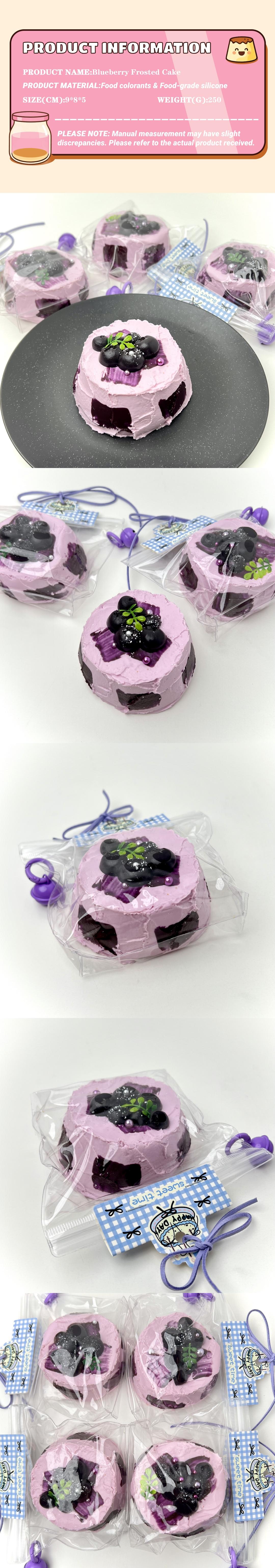 【Buy 3 get 1 free】Blueberry Frosted Caketaba squishy slime squishies tabba squishies kidstoysFood-Grade Silicone Slow-Rising Rebound Squishy Fidget Toys for Stress Relief - Soft Squeeze Toys with Thick Creamy Slime Texture, Handmade Non-Toxic Sensory Toys