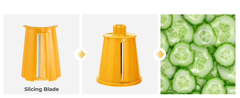 SUSTEAS Kitchen Shredder Multifunctional Cabbage Grater – BPA-Free 5-Blade Rotary Slicer – Portable & Dishwasher Safe for Vegetables, Cheese SUSTEAS Kitchen Shredder Multifunctional Cabbage Grater – BPA-Free 5-Blade Rotary Slicer – Portable & Dishwasher Safe for Vegetables, Cheese