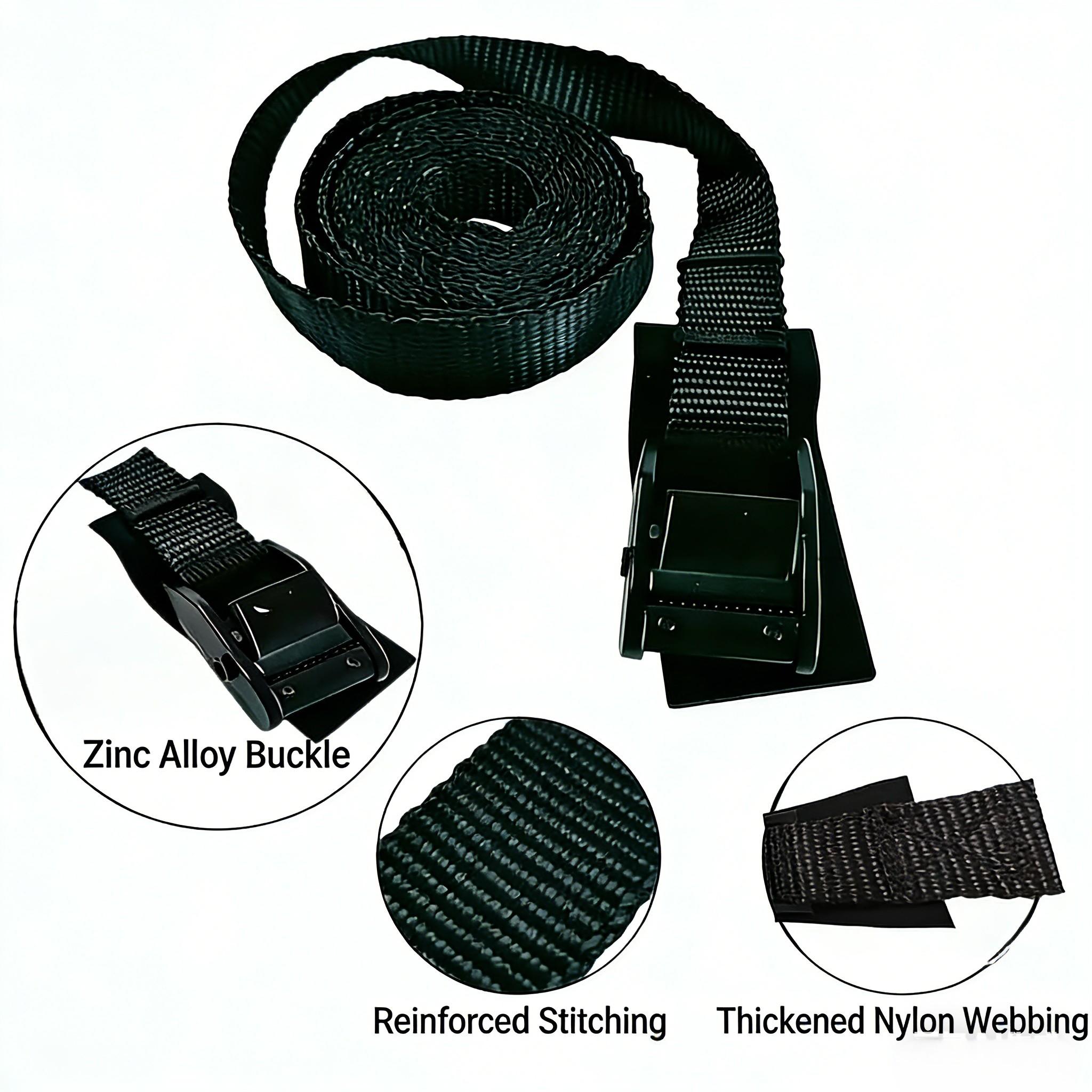 2-Pack Ratchet Straps with Anti-Scratch Pads, Safety Fixed Strap, Quick Release Buckle, for Motorcycles, Cargo, Kayaks, Boats, 78 Inches