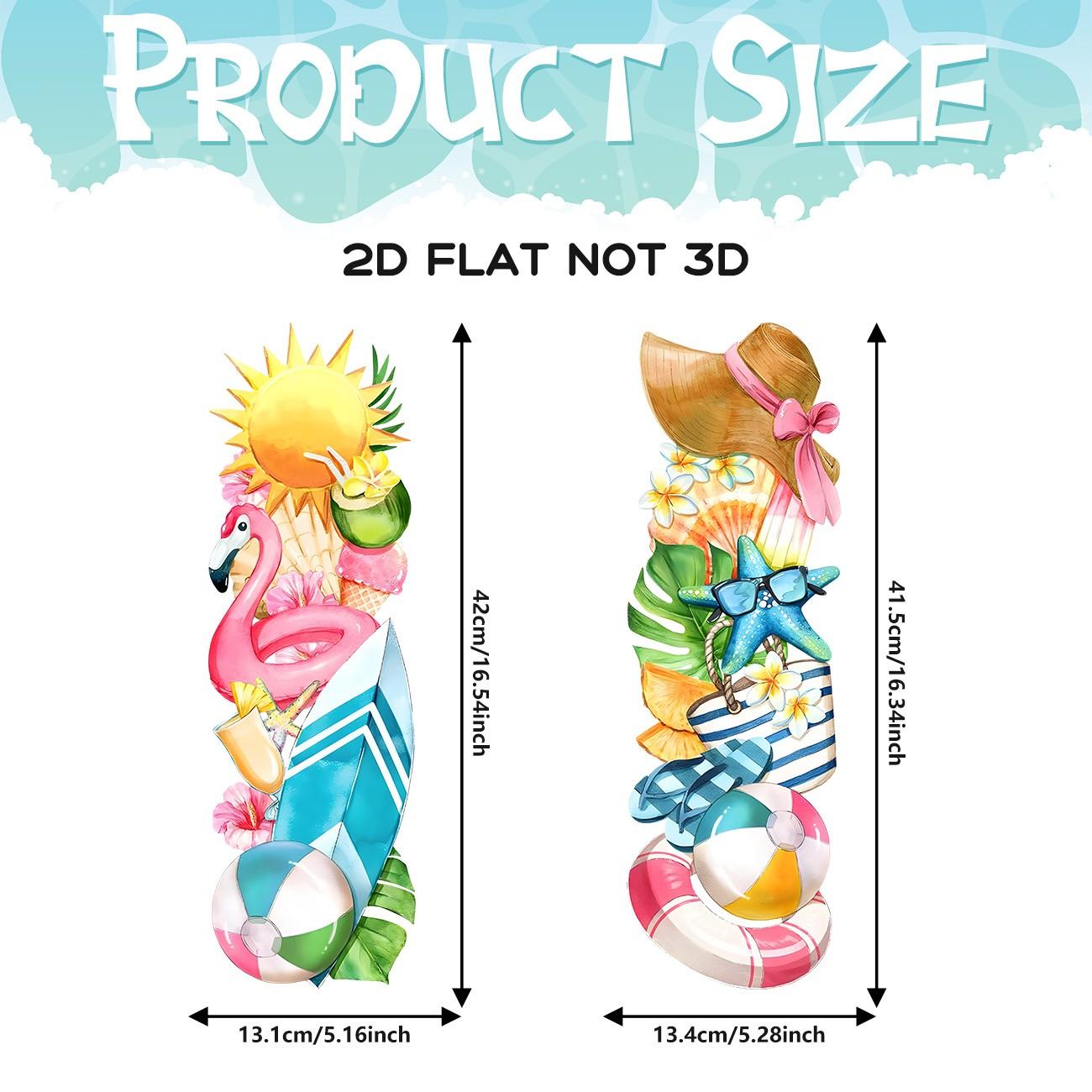 Tropical Hawaiian Luau Party Decorations, Waterproof Flamingo Surfboard Lawn Signs, Outdoor Patio Garden Pool Beach Party Decor