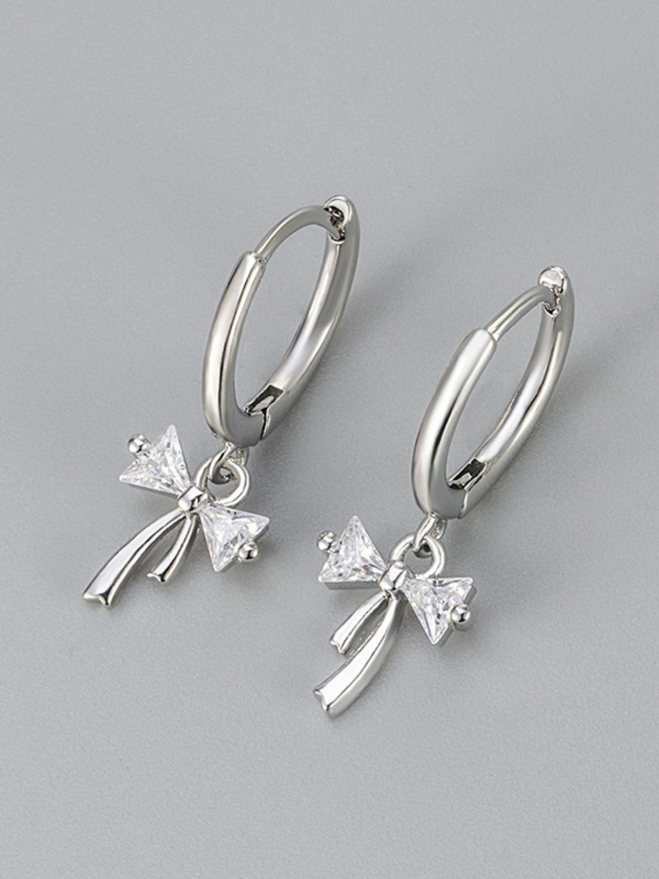 Elegant Bow Earrings Set, Fashionable Jewelry, Butterfly Pendant Design, Perfect Gift for Women, Ideal Birthday & Christmas Present, All-Season Wear