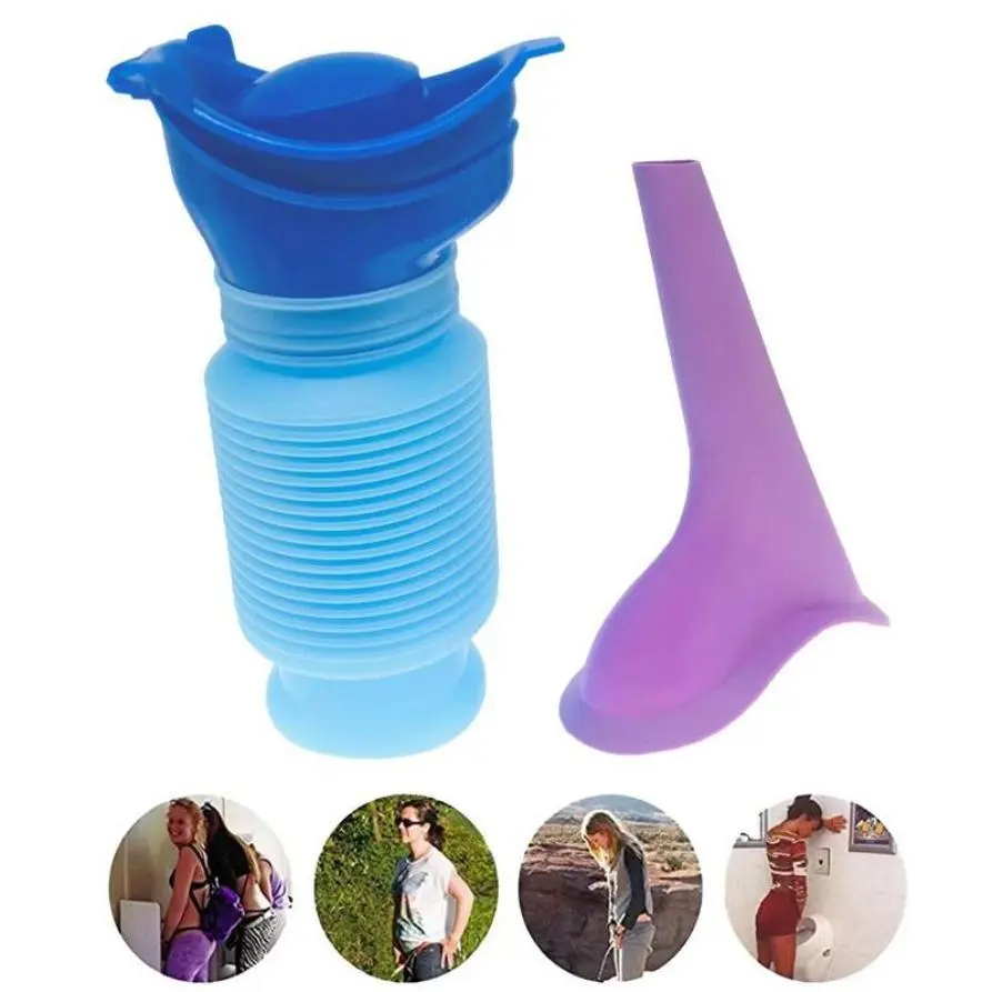 Unisex Portable Urinal, Retractable Compact Leak-Proof Emergency Toilet for Standing/Sitting Use, Essential Camping Gear for Car Travel and Outdoors, Outdoor Sports, Unisex For All, Durable & Travel-Friendly, Easy To Use, Hiking/Camping