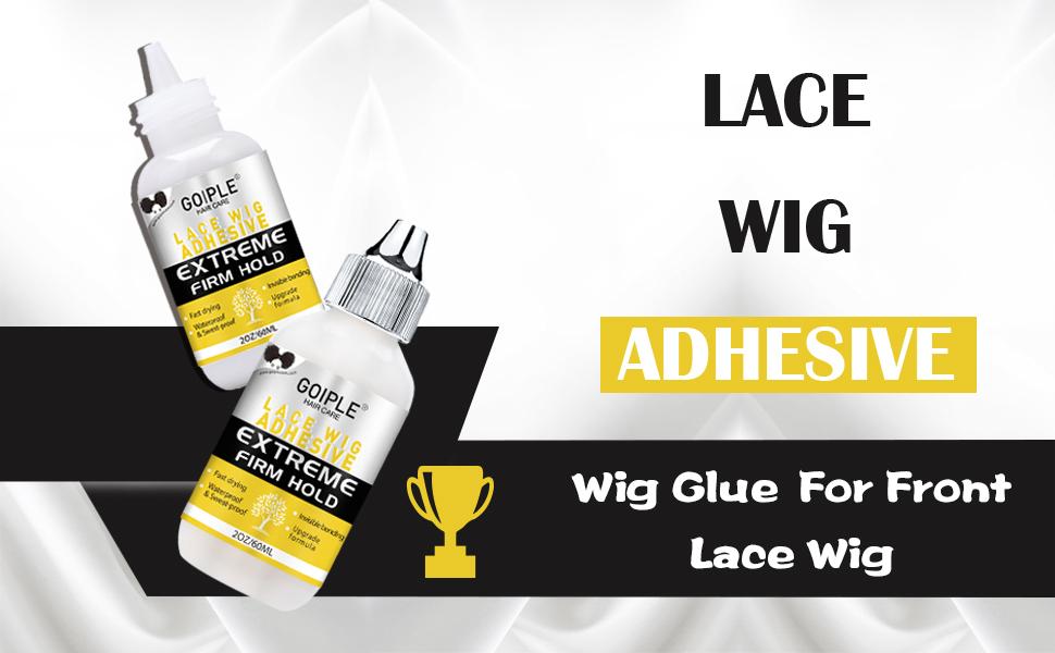 【Spring Glow-Up】Strong Hold Wig Glue 60ML - Waterproof Lace Front Adhesive for Wigs, Fast Dry Transparent Lace Glue for Hair Replacement Invisible Bonding Haircare