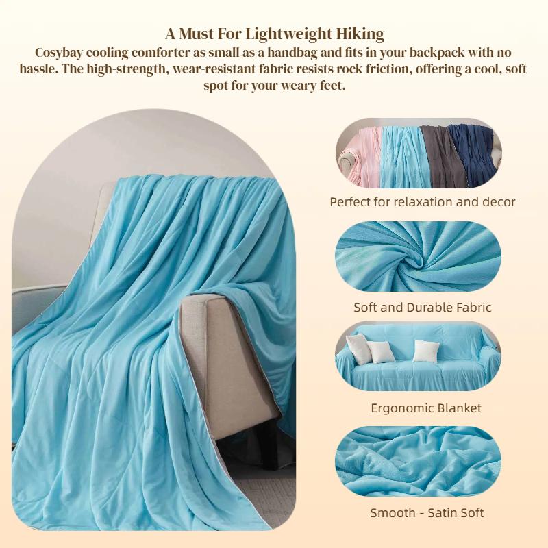 Cosybay Coral Pink & Light Grey Cooling Comforter Queen Size Breathable Oversized Reversible Blanket for Hot Sleepers OEKO-TEX 100 Certified Machine Washable Gift for Summer,TikTokShopBlackFriday christmas gift for bedroom Cosybay Coral Pink & Light Grey Cooling Comforter Queen Size Breathable Oversized Reversible Blanket for Hot Sleepers OEKO-TEX 100 Certified Machine Washable Gift for Summer,TikTokShopBlackFriday christmas gift for bedroom