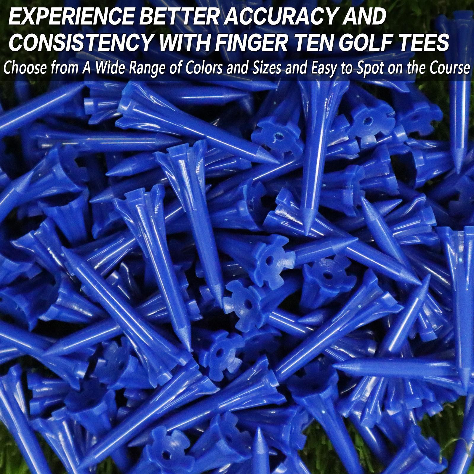 Golf Tees Plastic 1 1/2 inch Value 100 Pack, Upgrade More Unbreakable Bulk Stable Reduce Friction Side Spin Tee for Men Women Ladies