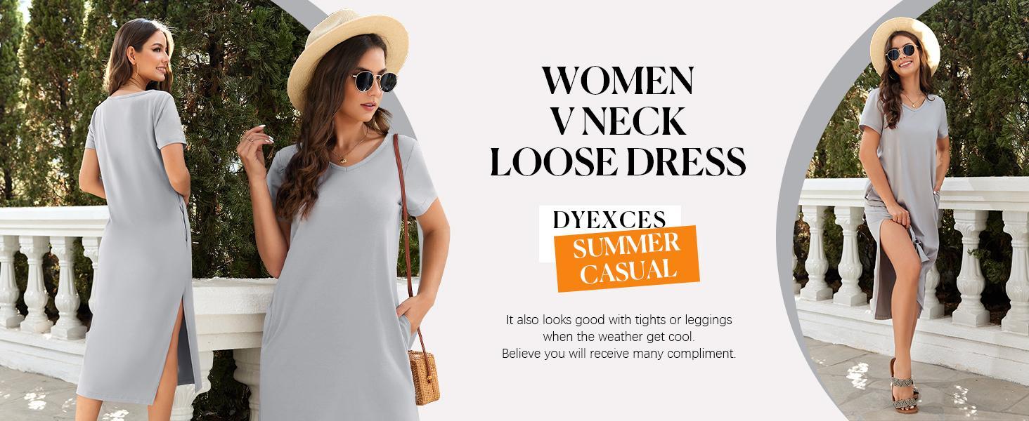 Imily Bela Women T Shirt Dress Summer Fashion Mini Dress Crew Neck Short Sleeve Dress Solid Color Casual Dress with Pocket Imily Bela Women T Shirt Dress Summer Fashion Mini Dress Crew Neck Short Sleeve Dress Solid Color Casual Dress with Pocket