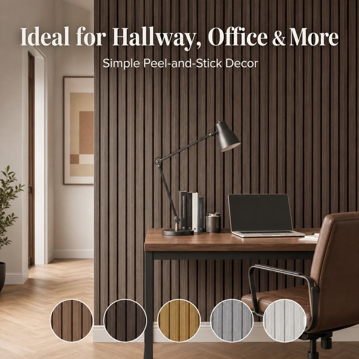 15pcs Wood Grain Wall Stickers, Self-Adhesive 3D Wallpaper, PVC Panels for Bathroom Kitchen Living Room, 11.8"x11.8", Warm Bedroom Decor