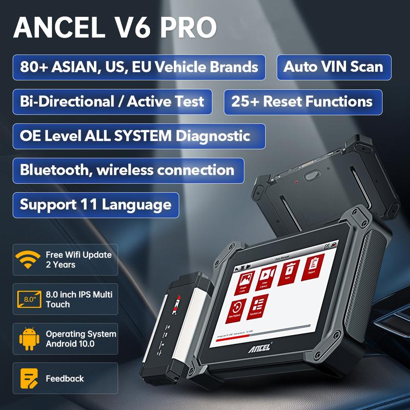 ANCEL V6 PRO+ OBD2 Scanner Bidirectional Automotive Diagnostic Tool Code Reader ANCEL V6 PRO+ OBD2 Scanner Bidirectional Automotive Diagnostic Tool Code Reader