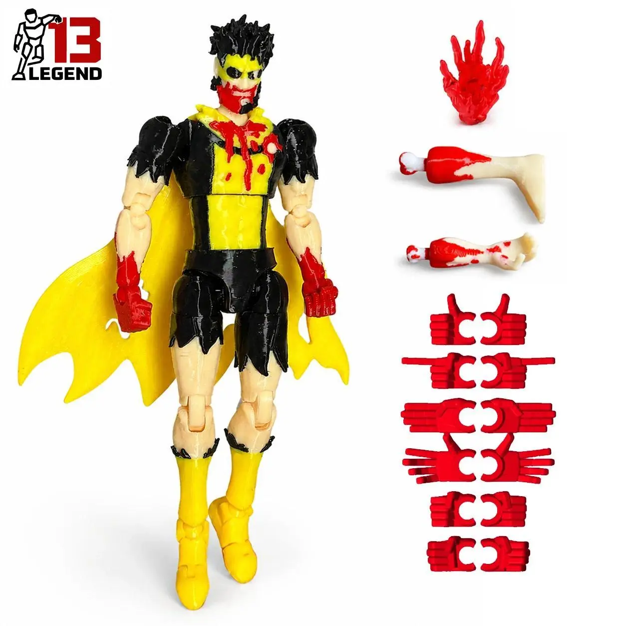 Legend13 3D printed Invincible Sinister Mark Desert Battle Action Figure T13 3D Printed Anime Model Collectible Toy