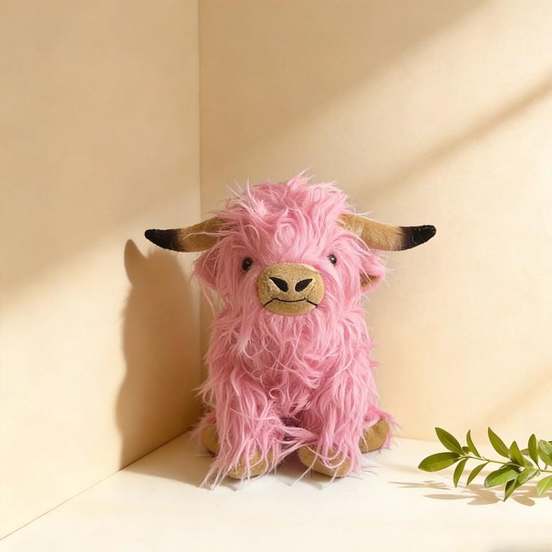 New Arrival 10-Inch Highland Cow Plush Toy, Three Color Options, Perfect Gift for Children, Essential Holiday Present Choice