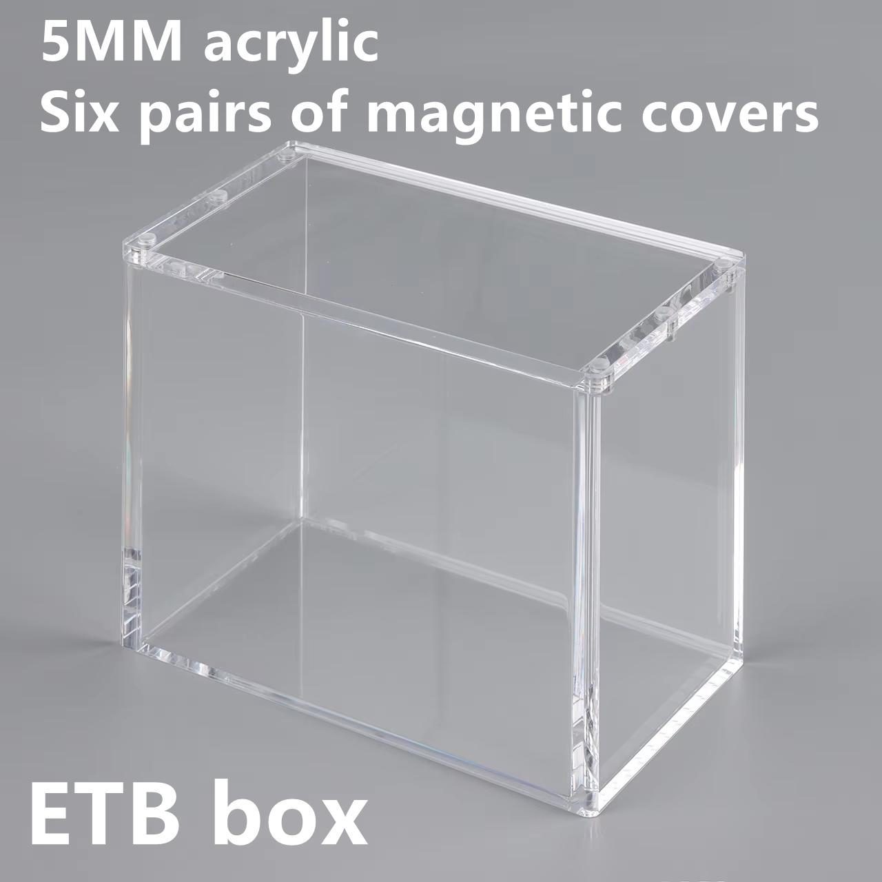Stackable Acrylic Display Case, Compatible with Etb High-Quality Rectangular Storage Box, Magnetic Closure Design, Transparent Durable Organizer