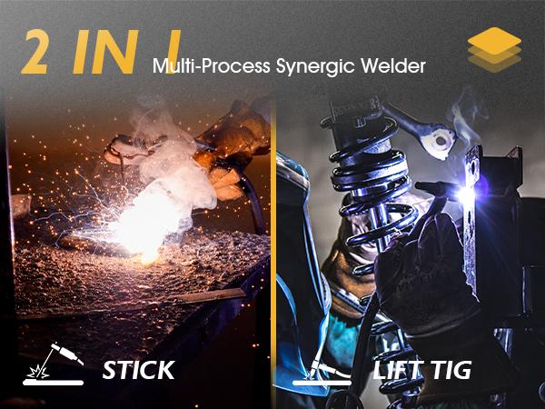 TOOLIOM 195A Stick Welder 110/220V Dual Voltage Lift TIG Welder, LCD Display IGBT Inverter Welding Machine with Hot Start Arc Force & VRD, Fits 5/32" Rods TOOLIOM 195A Stick Welder 110/220V Dual Voltage Lift TIG Welder, LCD Display IGBT Inverter Welding Machine with Hot Start Arc Force & VRD, Fits 5/32" Rods