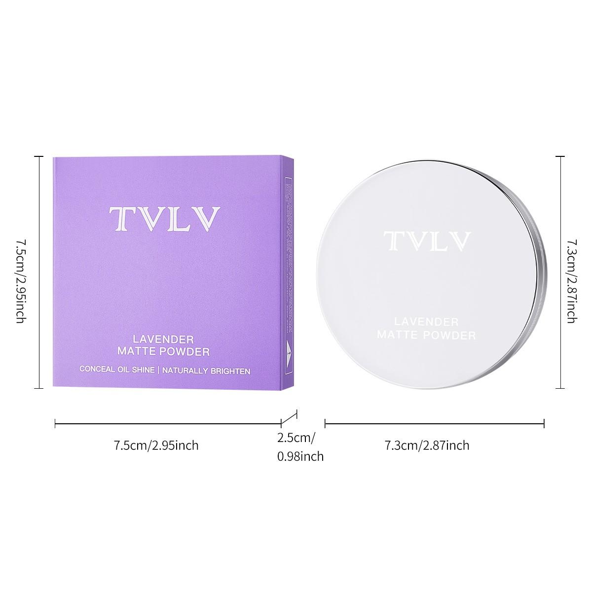 Lavender set makeup powder, light mist, invisible pores, oil control, non sticking powder, waterproof, durable concealer, set makeup powder, suitable for daily use, party use