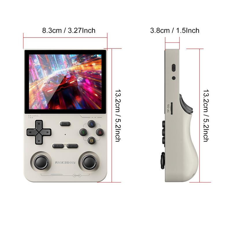YLW GAMINJA K36 Portable Handheld Game Console, 3.5 Inch HD IPS Screen Handheld Retro Game Player, Rechargeable Gaming Device with 16000+ Games & 20+ Simulators