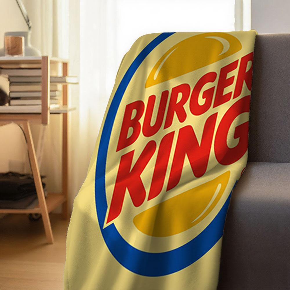Bao Flavor King Print Flannel Blanket, Thick Fleece Blanket, Bedroom Throw, Couple's Blanket, Extra Large Leisure Blanket, Living Room Blanket