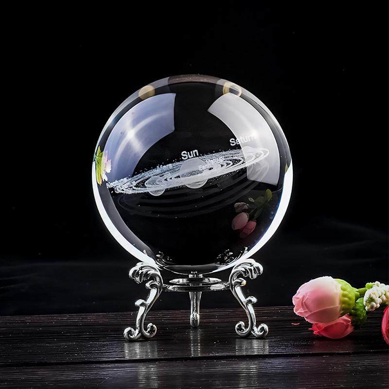 Transparent Crystal Ball Decoration, Simple Glass Ornament, Perfect for Holiday Parties and Fortune Telling Room Decor