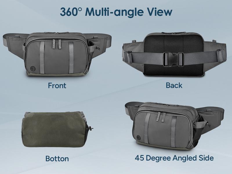 travel inspira Waist Pack Bag Fanny Pack for Men&Women Hip Bum Bag with Adjustable Strap for Outdoors