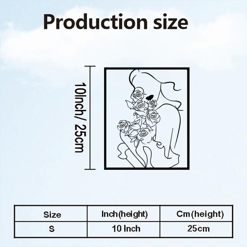 1pc Modern Minimalist Dog Profile Metal Wall Art, Modern Minimalist Dog Profile Statue Mural, Perfect for Living Room, Office, Home Decor, Christmas Decor, Ideal Gift for Dog Lovers Halloween Christmas decorations