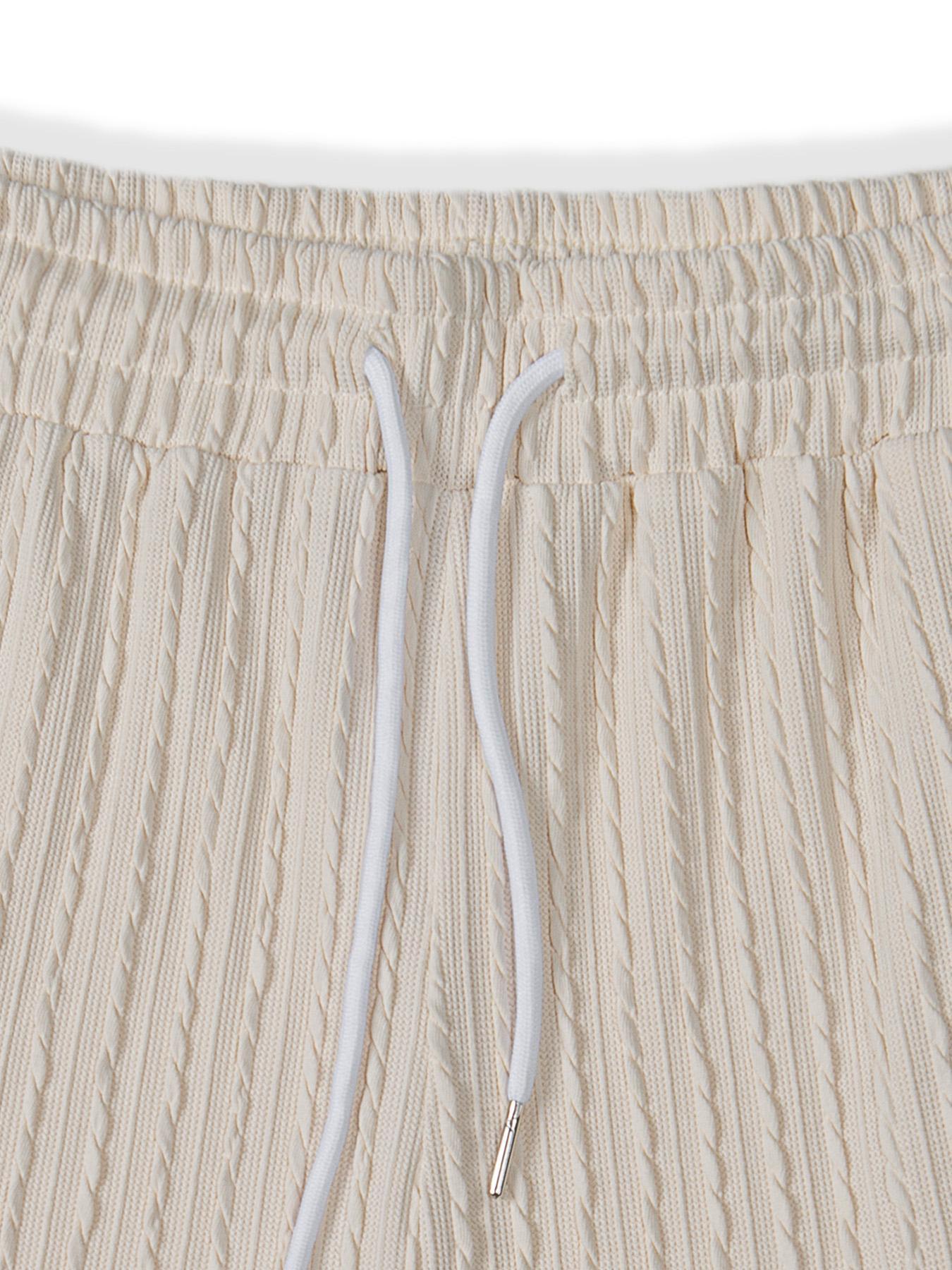 Men’s Streetwear 2-Piece Set – Soft Textured Knit Oversized Tee & Drawstring Shorts, Casual Summer Outfit